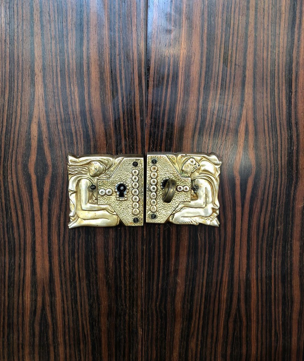 photo for sale French Macassar Art Deco Masterpiece Sideboard, 1940s