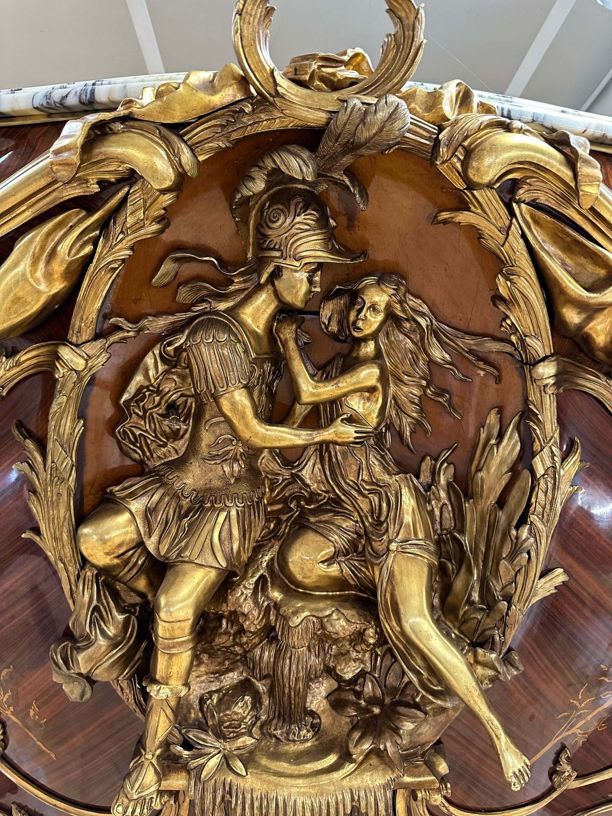French Louis XV, Linke, Marble Top, Bronze Mounted Cupboard (260kgs) photo Furniture