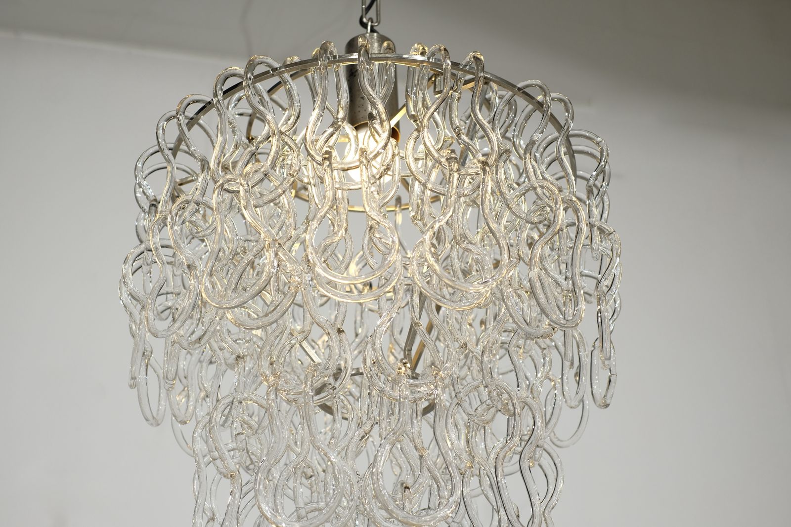 photo buy Chandelier Giogali By Angelo Mangiarotti For Vistosi, Italy 1970s.