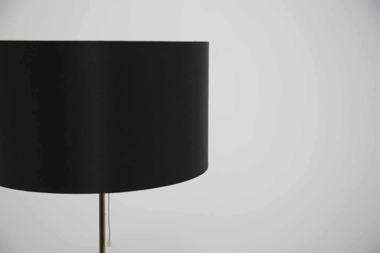 Brass Floor Lamp With Drum Shade, Model G 025, By Alf Svensson, Bergboms, Sweden, 1960s. photo vintage