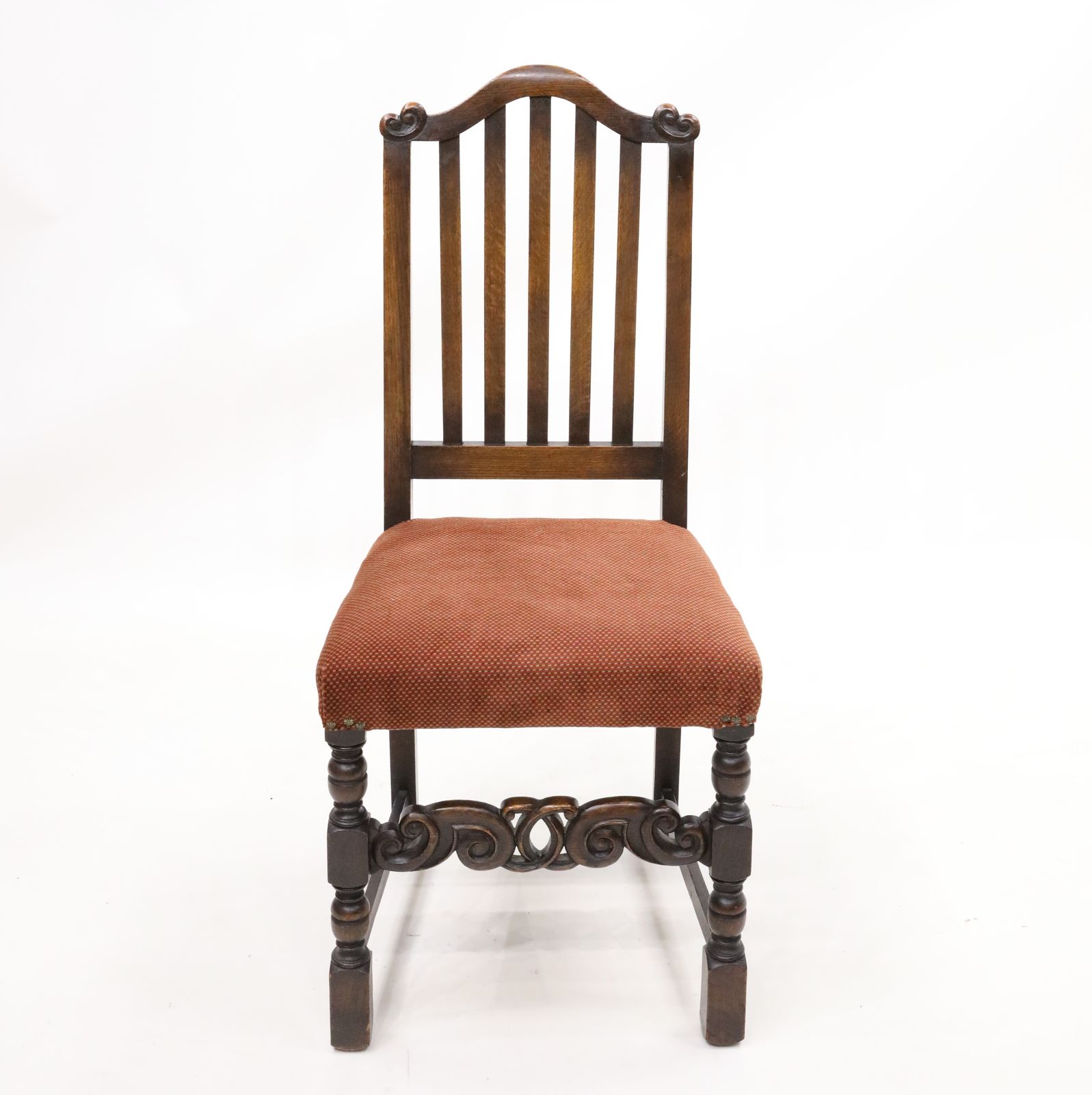 Vintage Oak Hall/Study/Bedroom Chair Highly Carved Stretcher Free Uk Delivery photo furniture