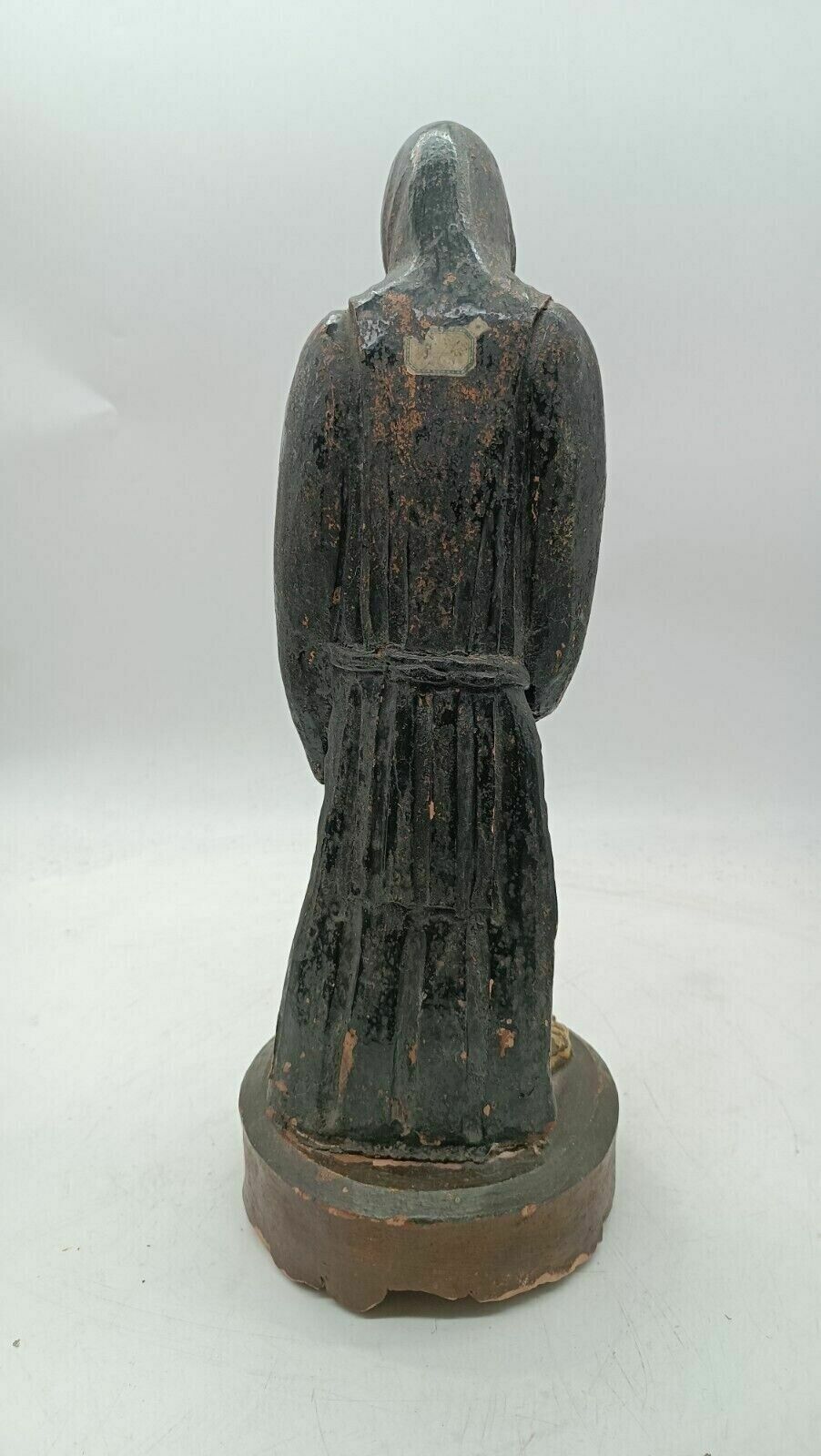 Ancient Terracotta Sculpture San Francesco Di Paola Italian School, Early 19th Century photo furniture