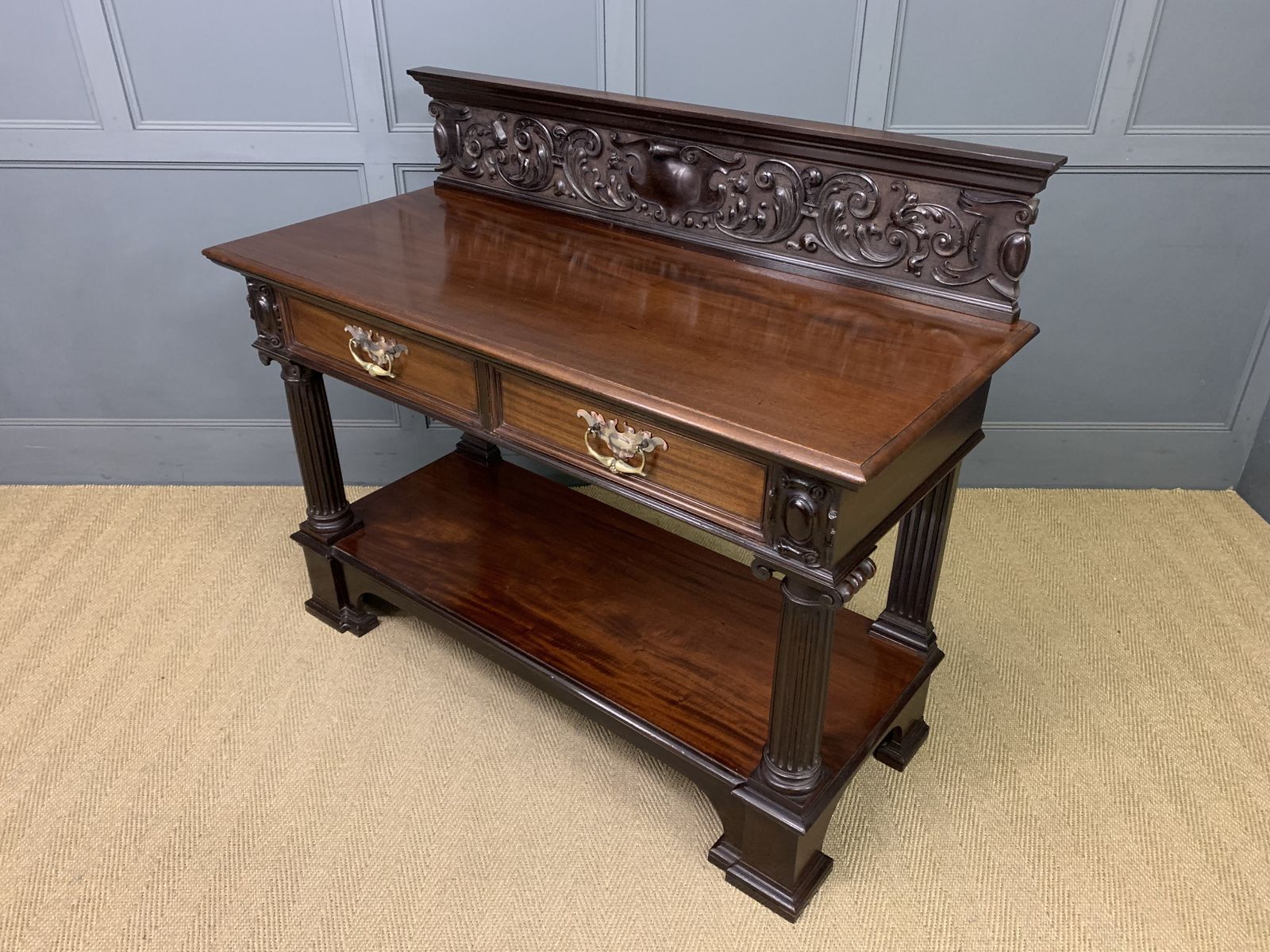 Victorian Carved Mahogany Buffet photo Furniture