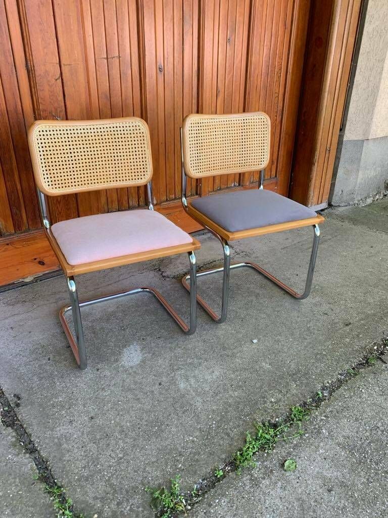 Mid Century Modern Italian Marcel Breuer B32 Cesca Chairs, 70s Set Of 2