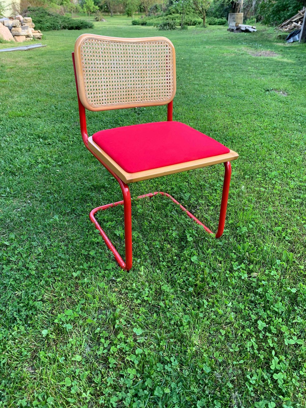 1 Mid Century Modern Italian Marcel Breuer Style B32 Cesca Chair, 70s photo vinterior