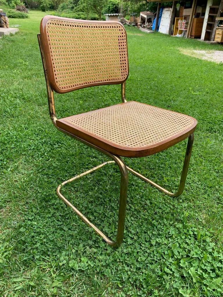 Mid Century Modern Italian Marcel Breuer B32 Cesca Chair, 70s