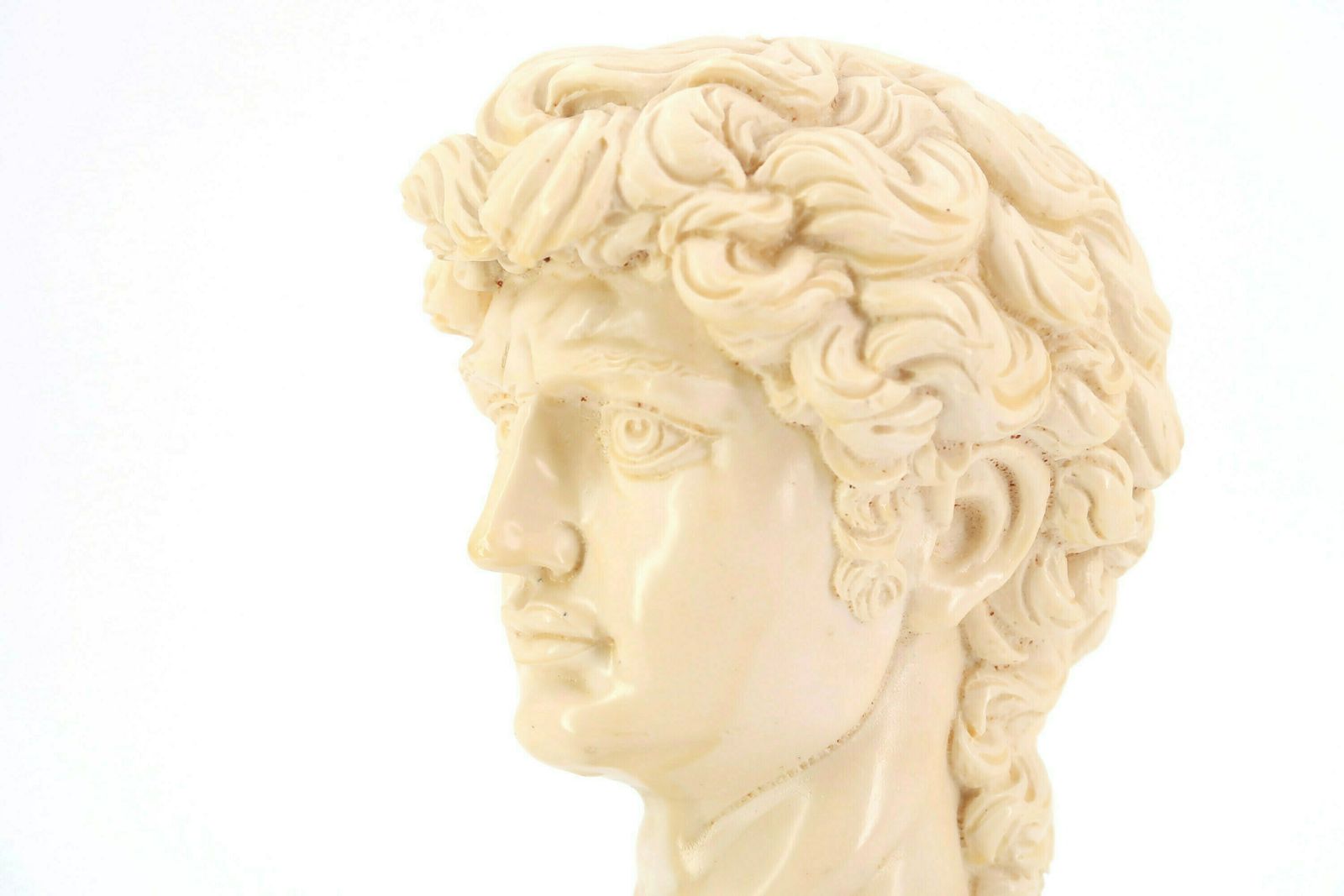 Italian Bust : David, Michelangelo Inspired, 1970s / Marble Base, Man, Art, Antic, Italy photo 426.0