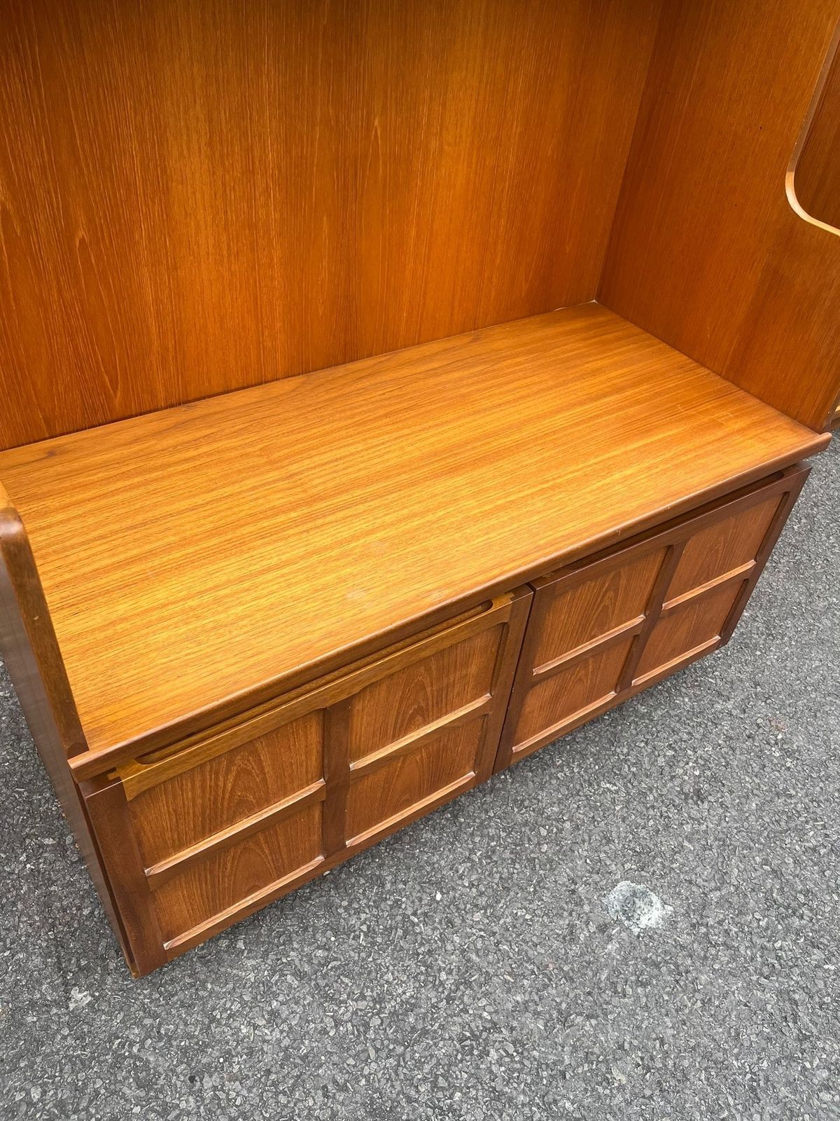Vintage 1970s Nathan Mid Century Teak Bookcase Cabinet photo Furniture