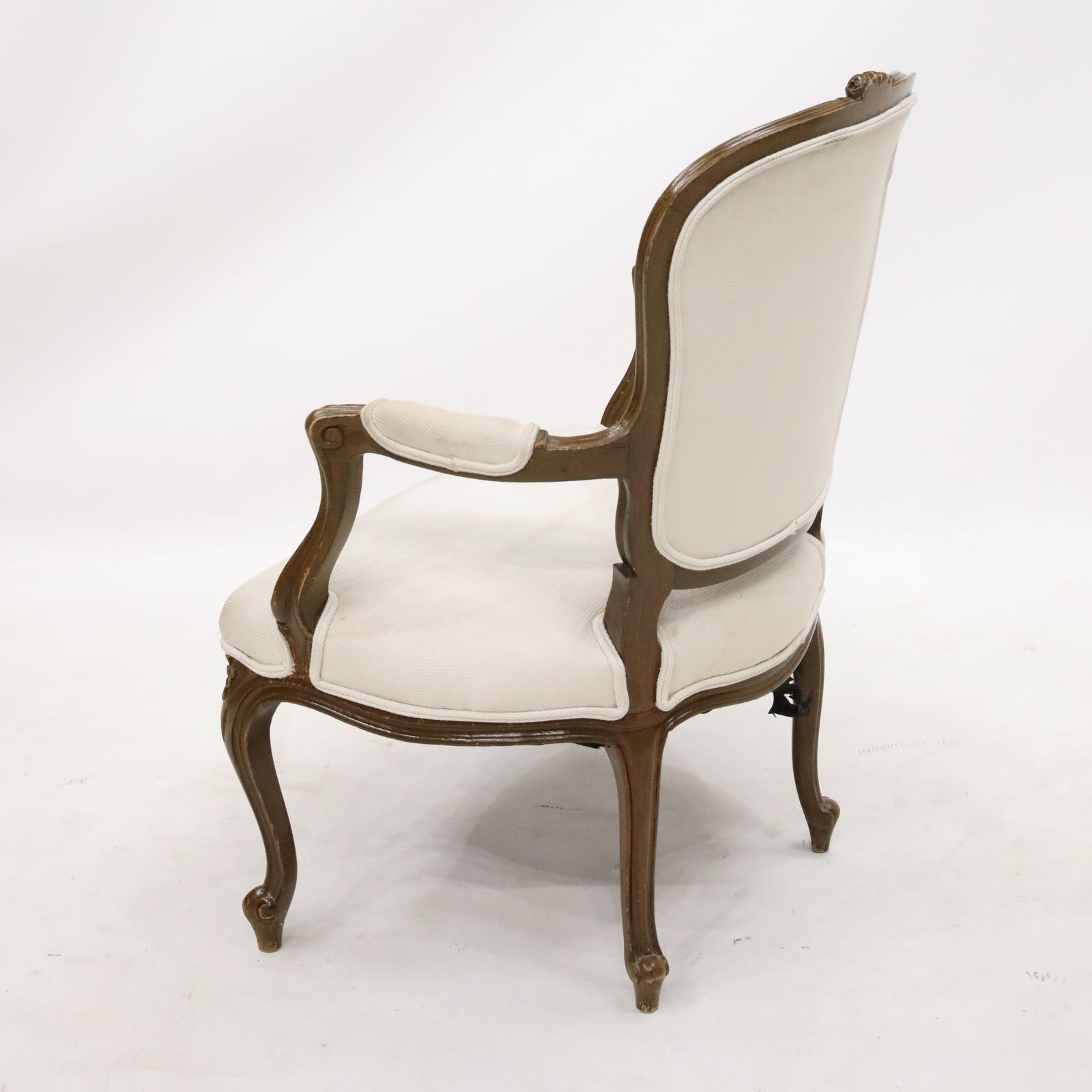 Vintage French Louis Philippe Style Armchair Cream Upholstery Free Uk Delivery photo for sale