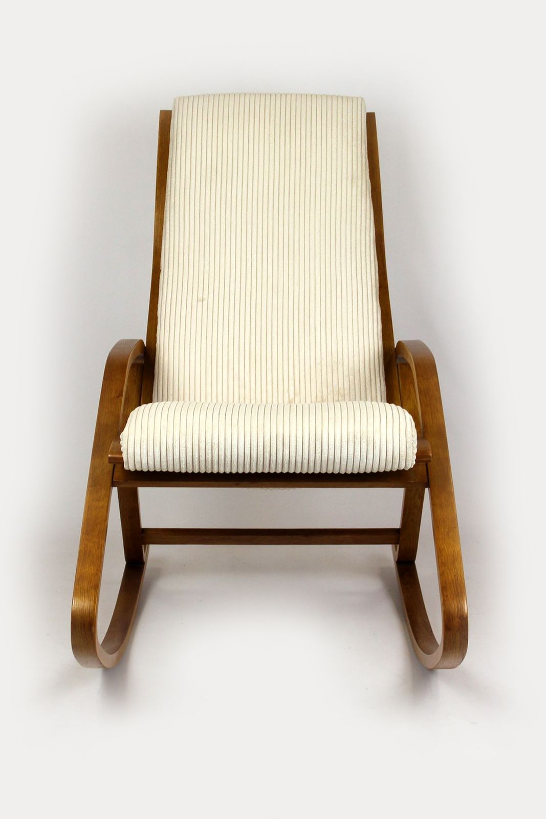 Restored Mid Century Plywood Rocking Chair By Ludvik Volak For Drevopodnik Holesov, 1960s photo for sale
