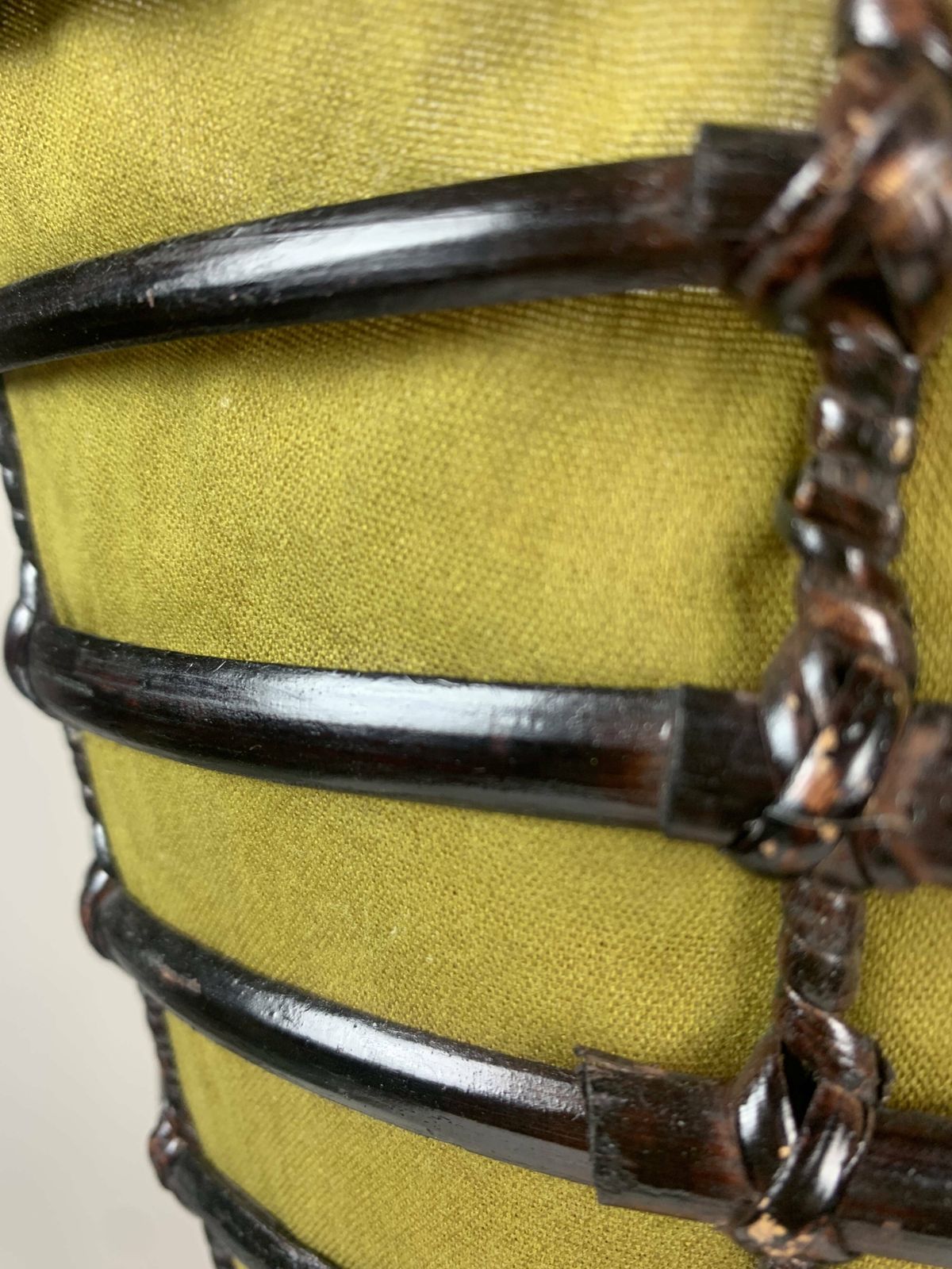 photo buy Bamboo And Fabric Floor Lamp In The Manner Of Franco Albini