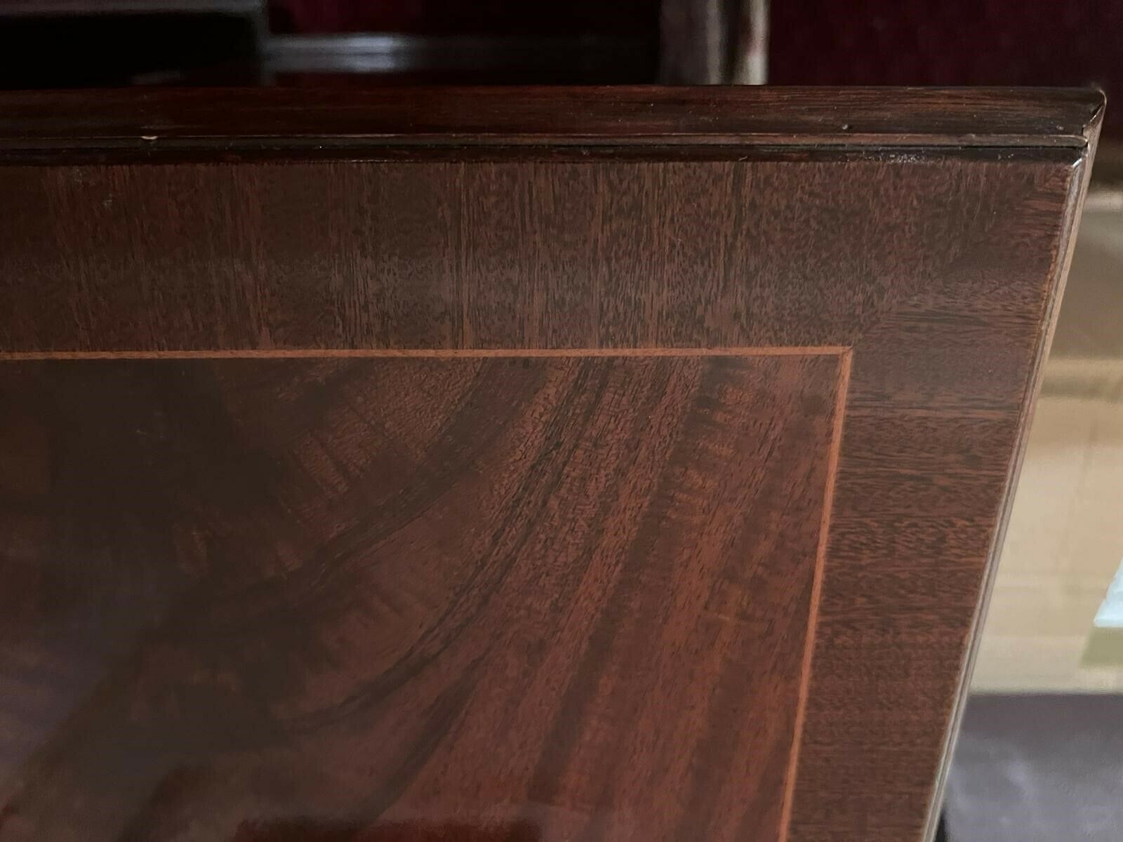 Charles Barr Mahogany Sideboard With Satinwood Detail photo furniture