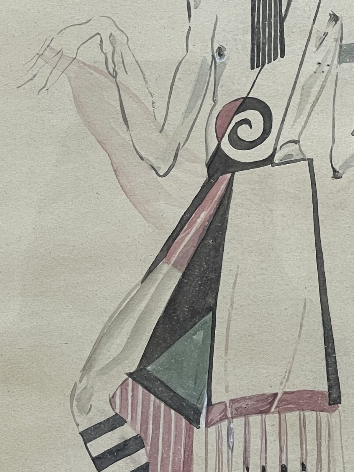photo furniture Pair Of Costume In Drawing And Watercolor, Peter Stepanovic Galadzev (1900 1971)