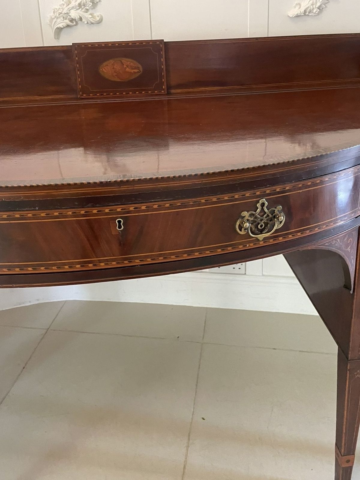 Magnificent Quality Large Antique 18th Century Inlaid Mahogany Sideboard photo furniture