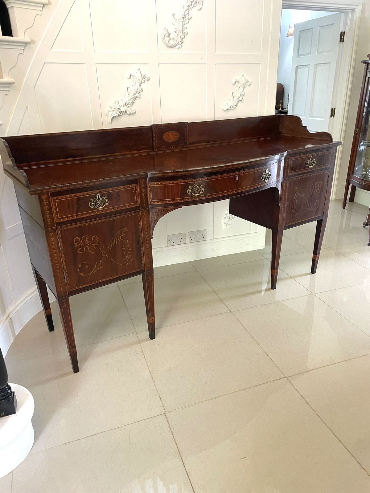 Magnificent Quality Large Antique 18th Century Inlaid Mahogany Sideboard photo Furniture