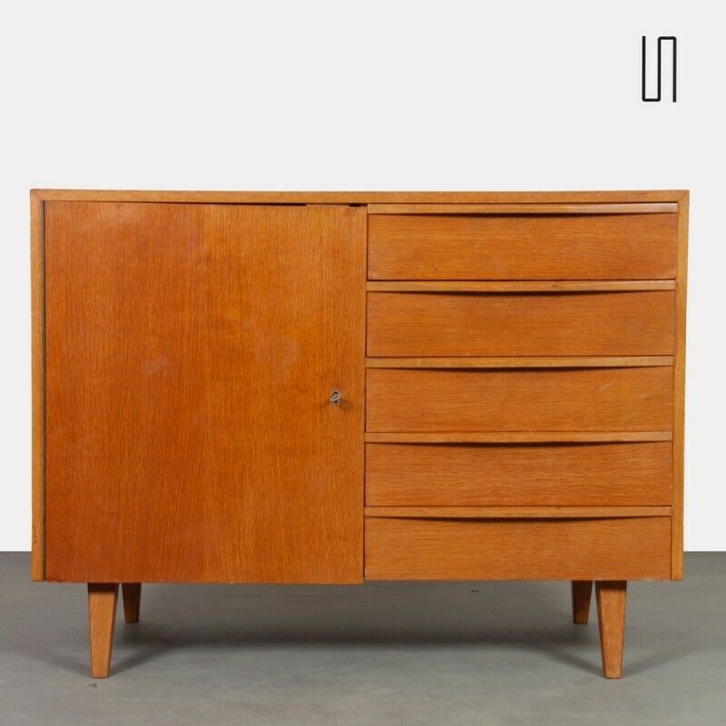 Wooden Chest Of Drawers Produced By Drevozpracujici Podnik, 1960