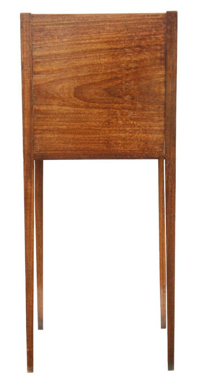 High Quality Antique Georgian Mahogany Tray Top Nightstand Washstand   Elegant 19th Century Bedside Table photo vinterior