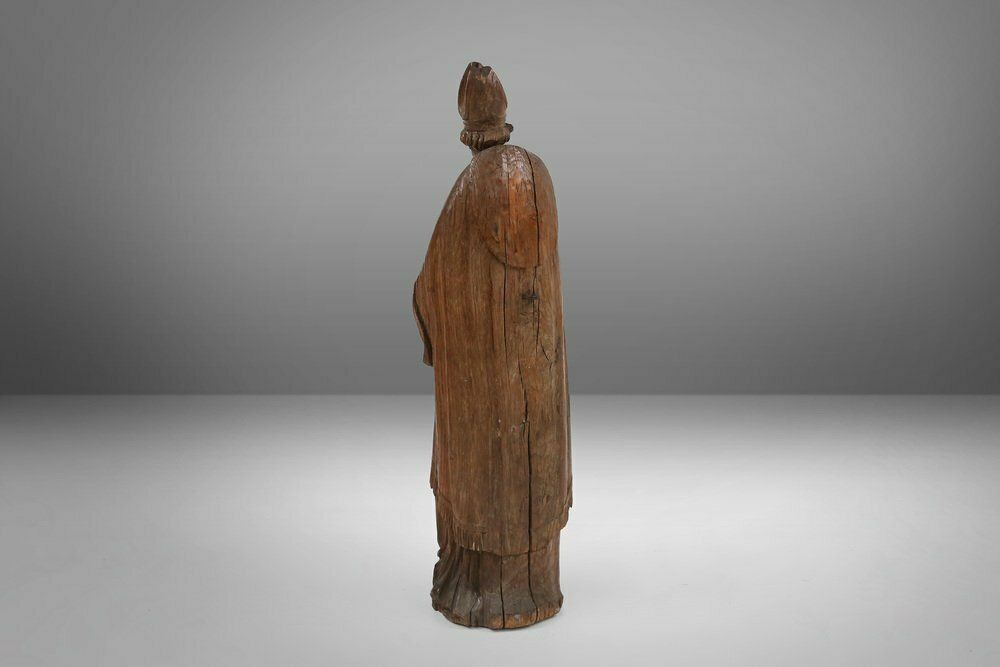photo vintage French Artist, Statue Of Saint Eligius, 1550, Wood
