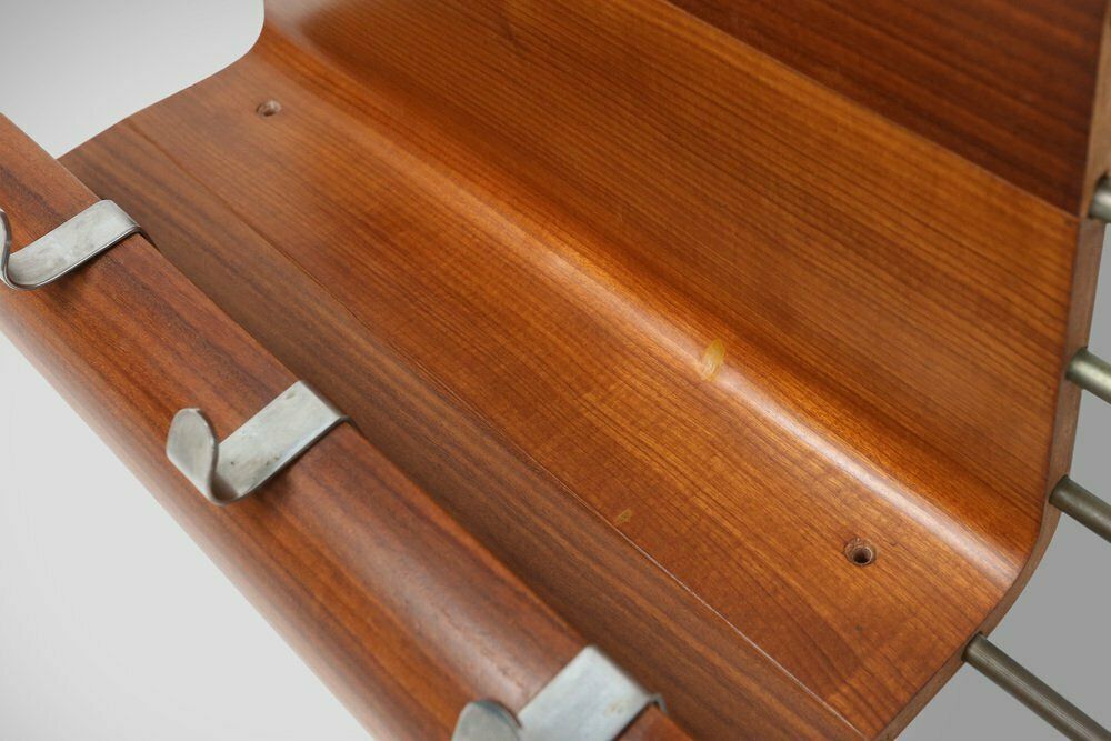 Mid Century Coatrack In Bent Plywood Attributed To De Coene, Belgium, 1960s photo buy
