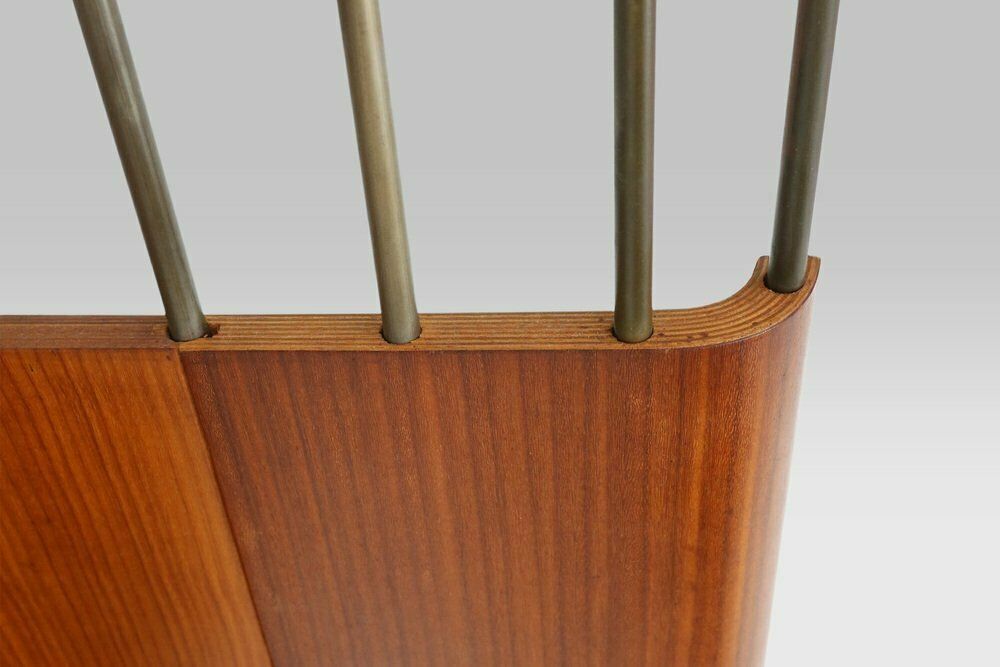 Art Mid Century Coatrack In Bent Plywood Attributed To De Coene, Belgium, 1960s photo