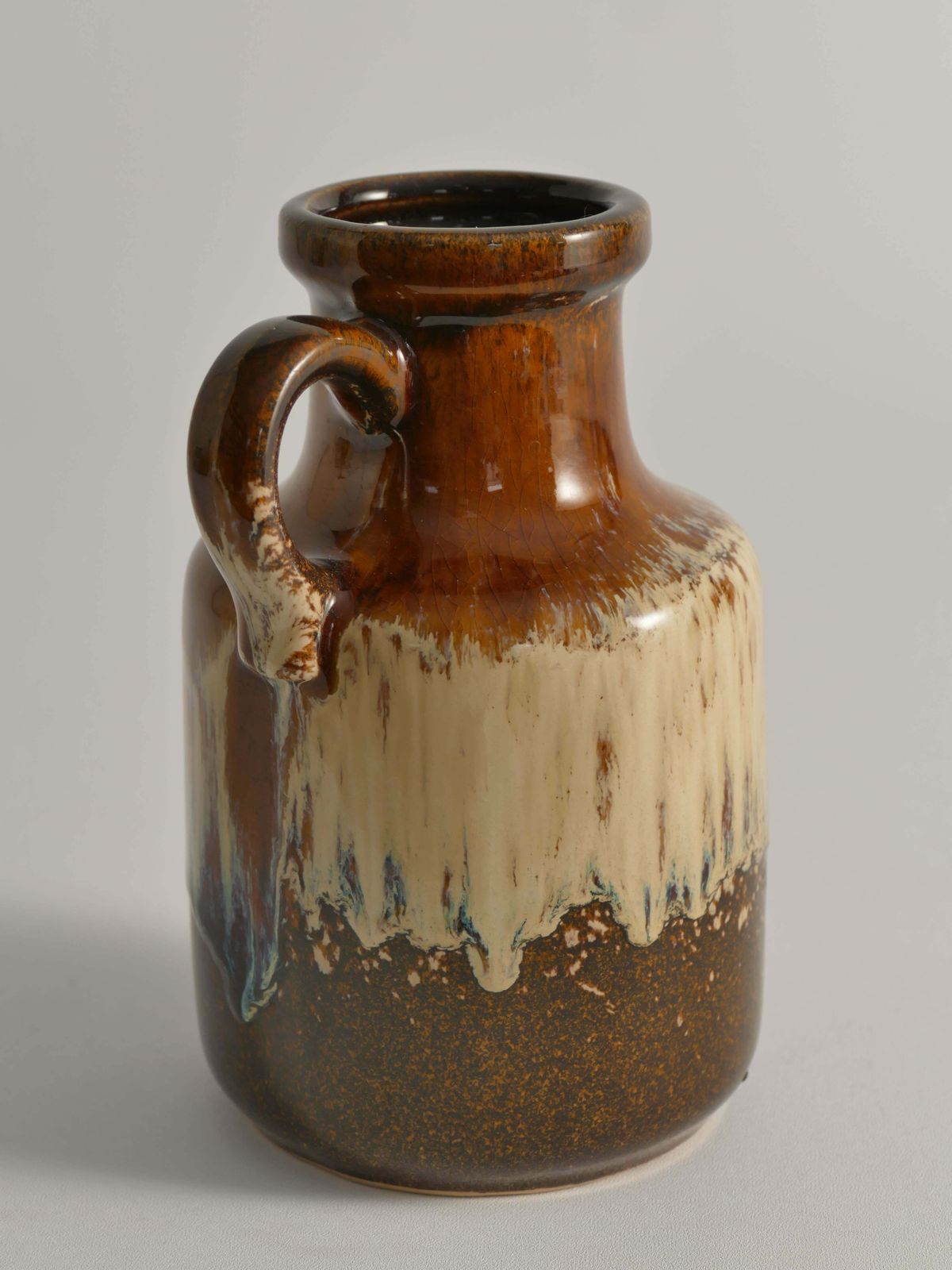 Mid Century Modern Fat Lava Drip Glaze Ceramic Vase, West Germany, 1970s photo Home Decor