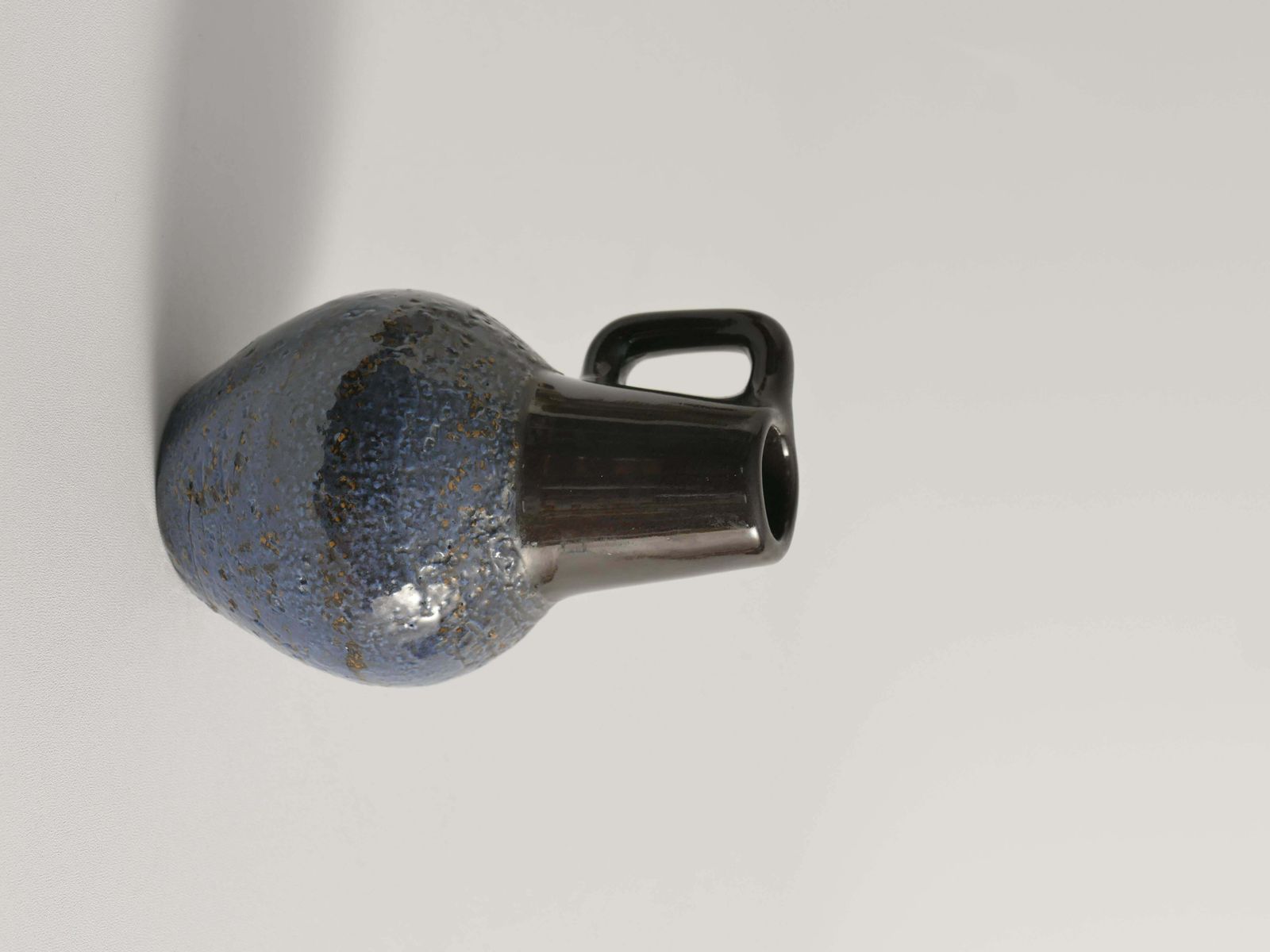 Scandinavian Modern Blue Ceramic Vase, Ingrid Atterberg For Upsala Ekeby, 1960s photo vinterior