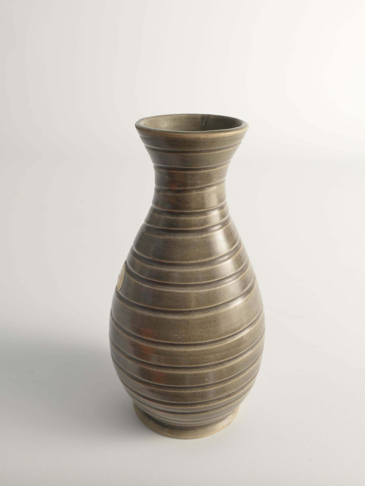 photo for sale Scandinavian Modern Stoneware Vase Attributed To Ewald Dahlskog For Bo Fajans
