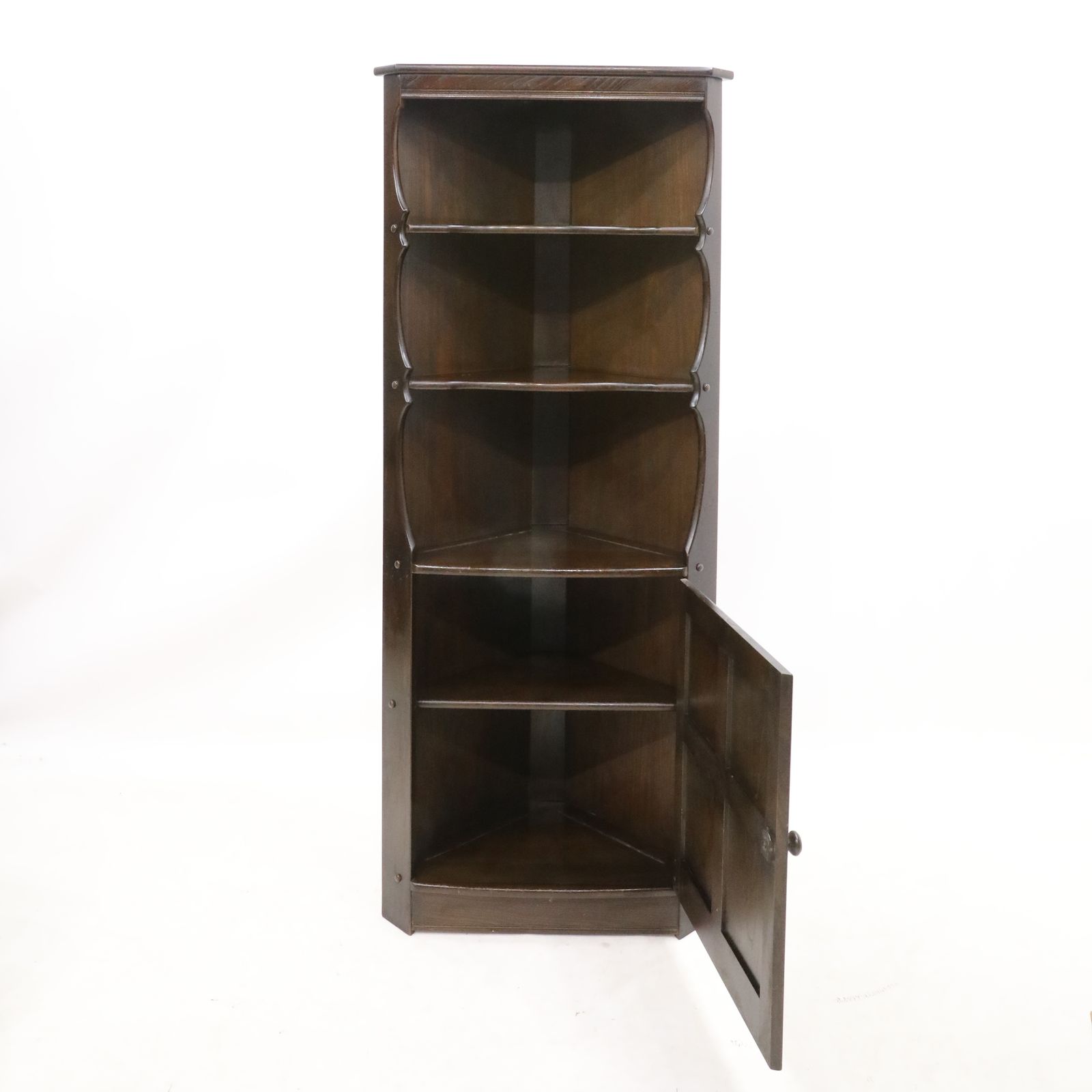 Genuine Ercol Mural Corner Cabinet With Shelves Free Uk Delivery photo 227.0