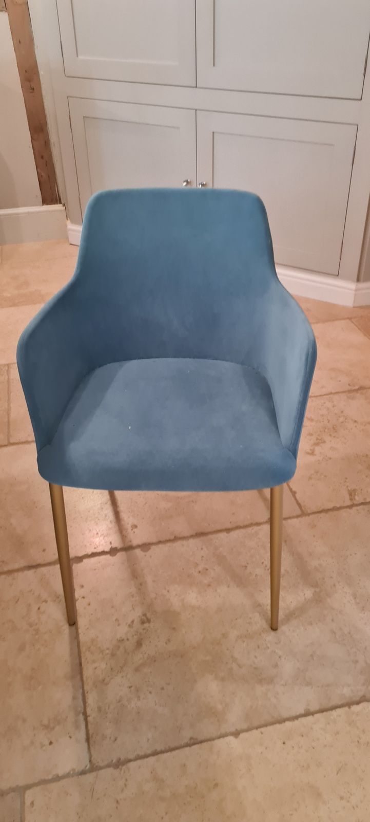Lovely Teal Velvet Dining Chairs With Pale Gold Legs X 10 photo furniture