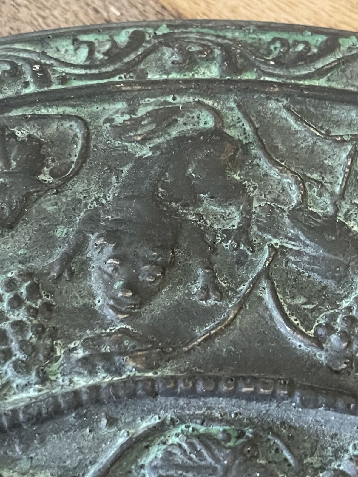 Oka 'Verdigris' Resin Circular Plaques Of Mannerist Design From Athelhampton House, Dorset photo 219.0