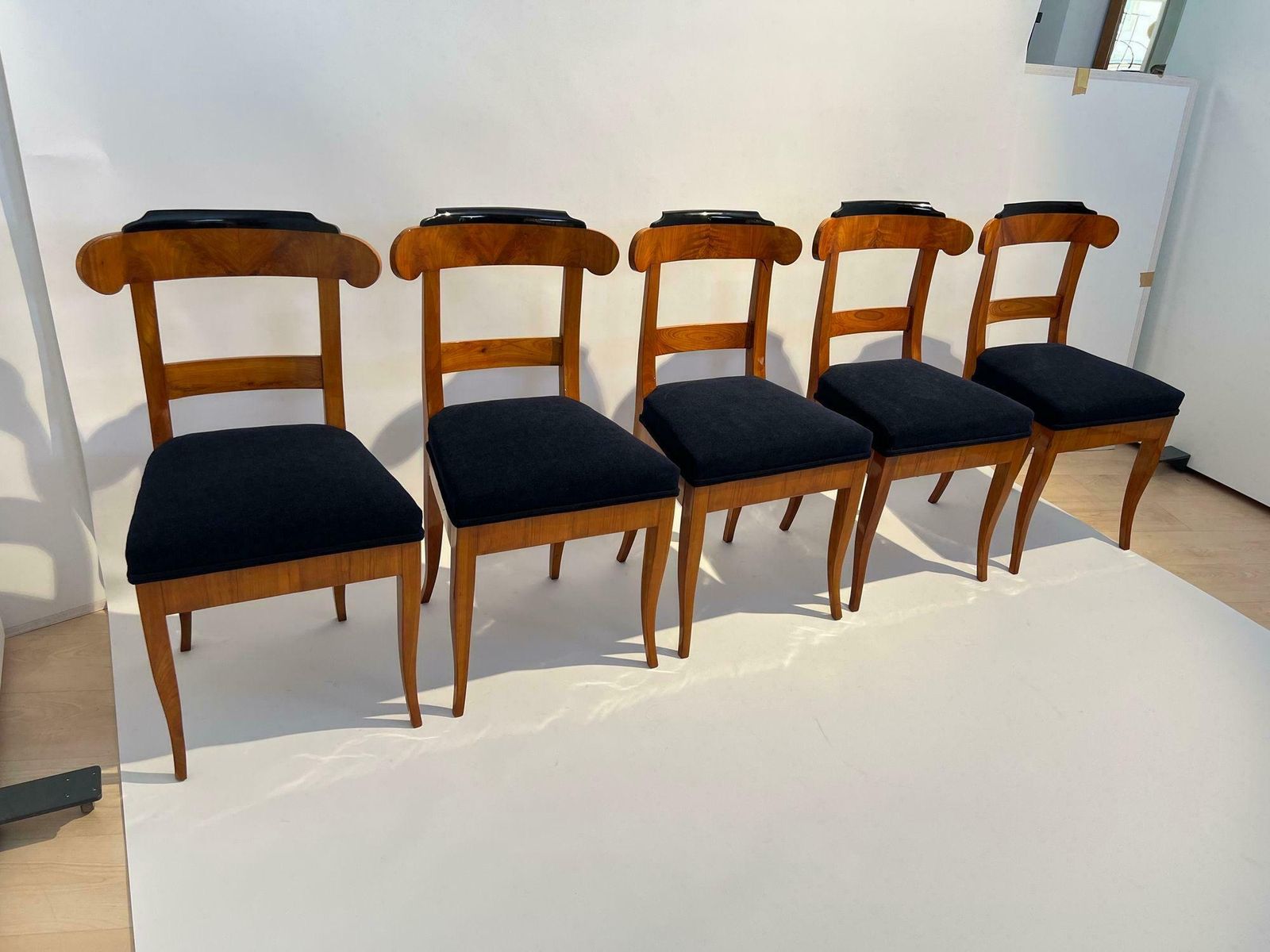 Set Of Five Biedermeier Chairs, Cherry Wood, Germany Circa 1830 photo furniture