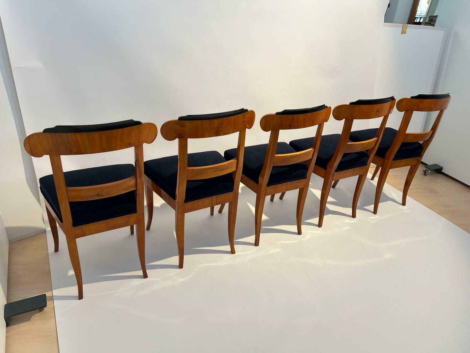 Set Of Five Biedermeier Chairs, Cherry Wood, Germany Circa 1830 photo Furniture