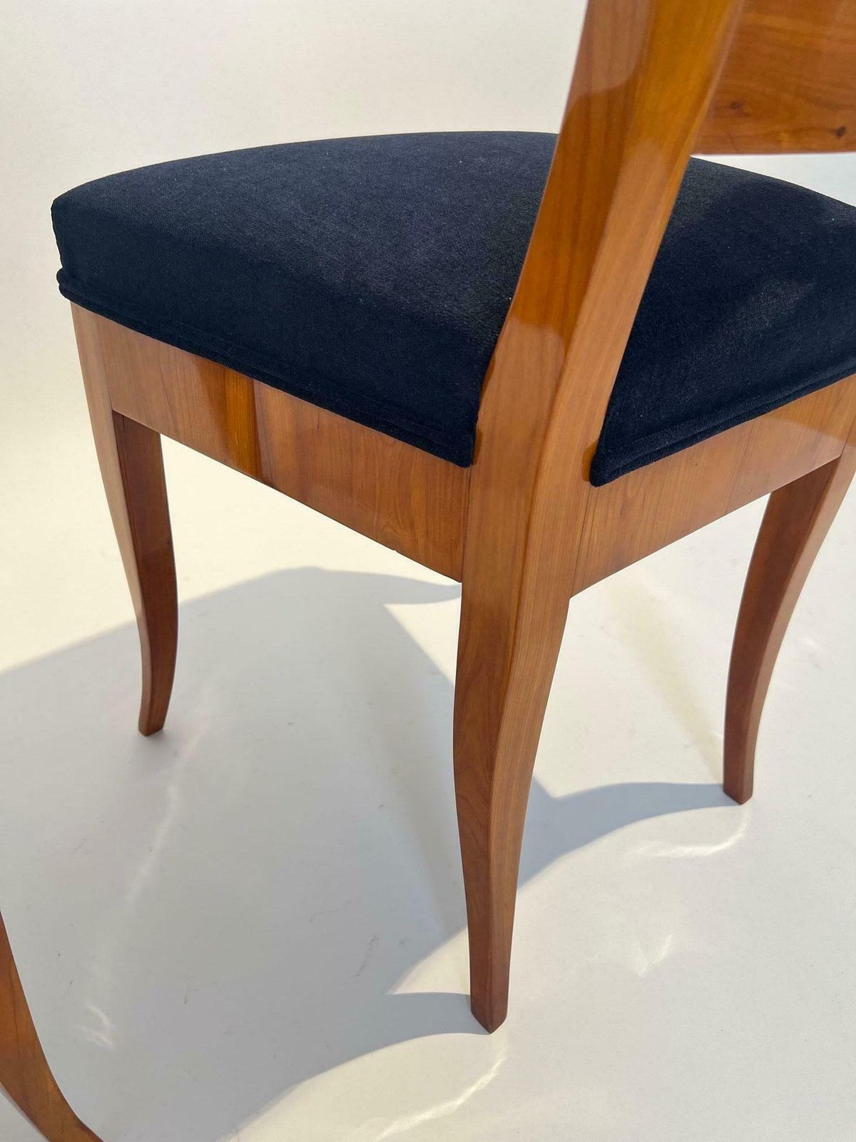 photo for sale Set Of Five Biedermeier Chairs, Cherry Wood, Germany Circa 1830