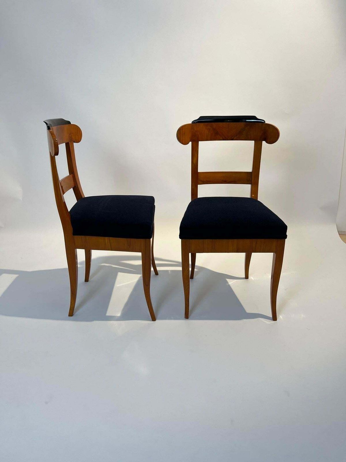 photo buy Set Of Five Biedermeier Chairs, Cherry Wood, Germany Circa 1830