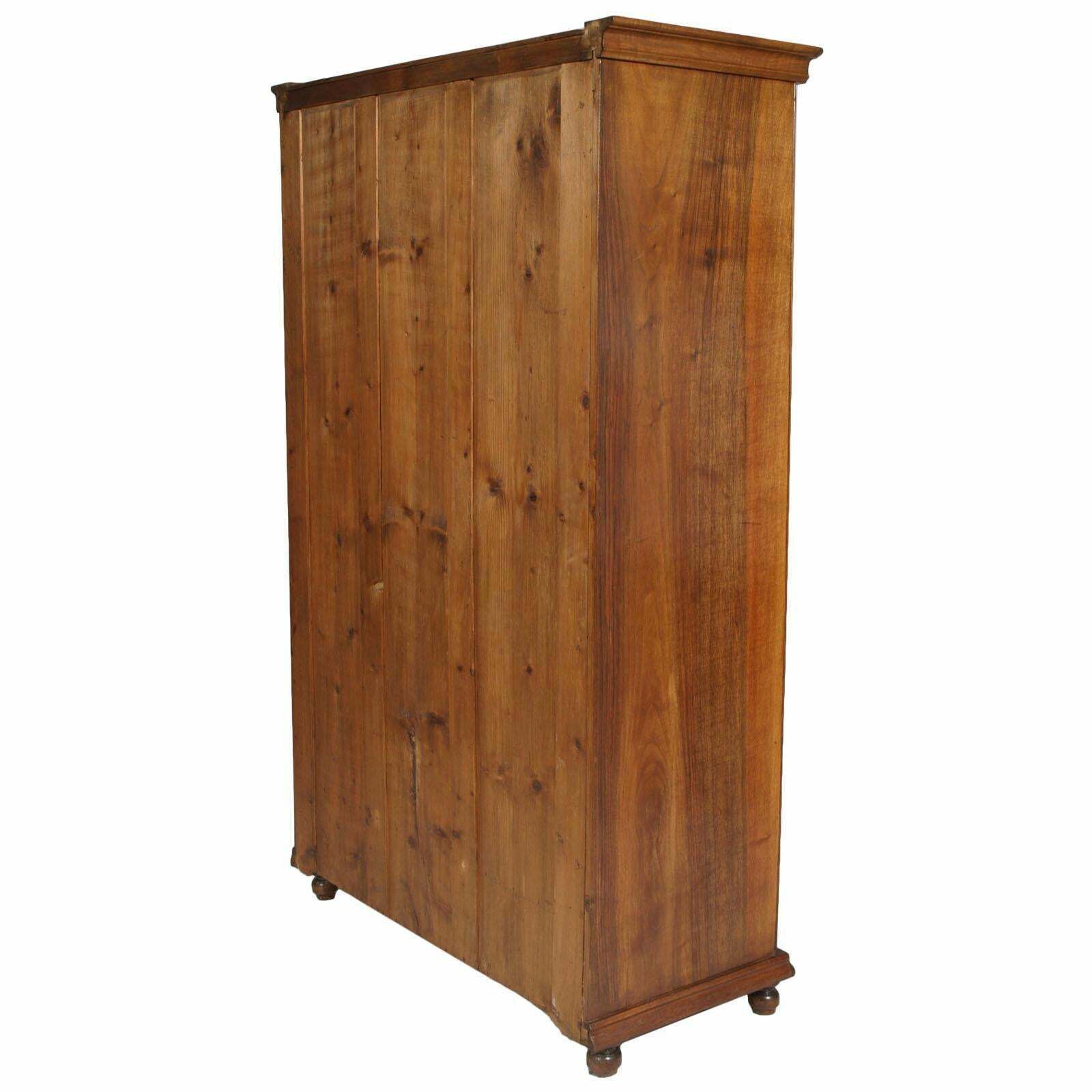 Italian 1850s Louis Philippe Armoire Or Bookcase, Blond Walnut & Veneered Walnut photo 8982.0