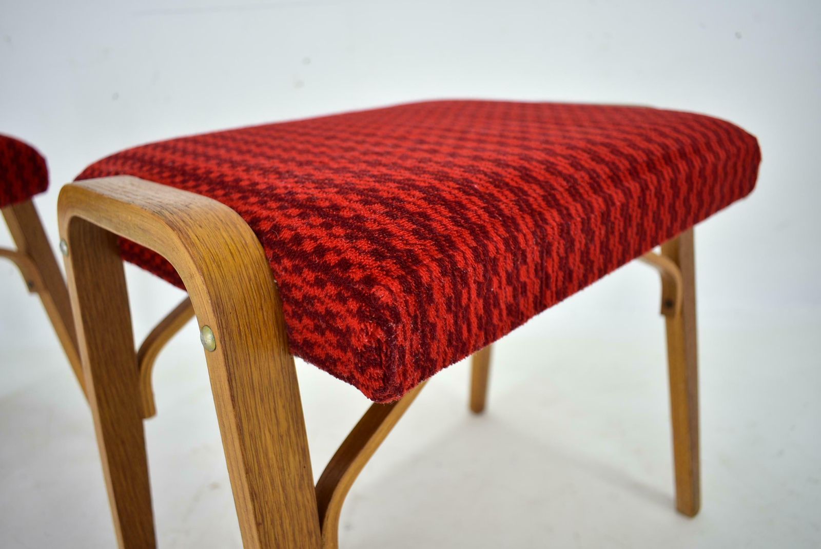 1960s Ludvik Volak Beech Stools By Drevopodnik Holesov, Czechoslovakia photo for sale