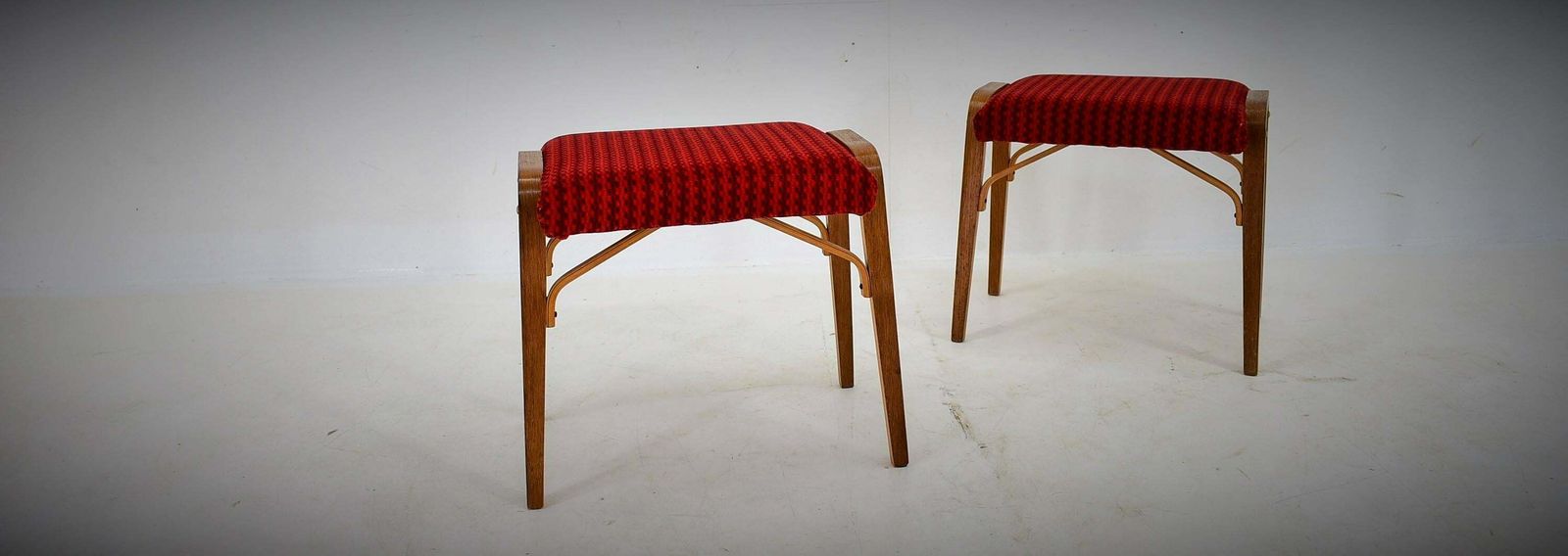 photo for sale 1960s Ludvik Volak Beech Stools By Drevopodnik Holesov, Czechoslovakia