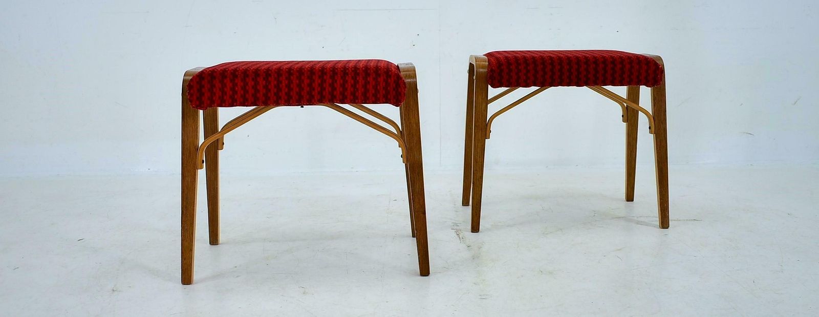 photo vinterior 1960s Ludvik Volak Beech Stools By Drevopodnik Holesov, Czechoslovakia