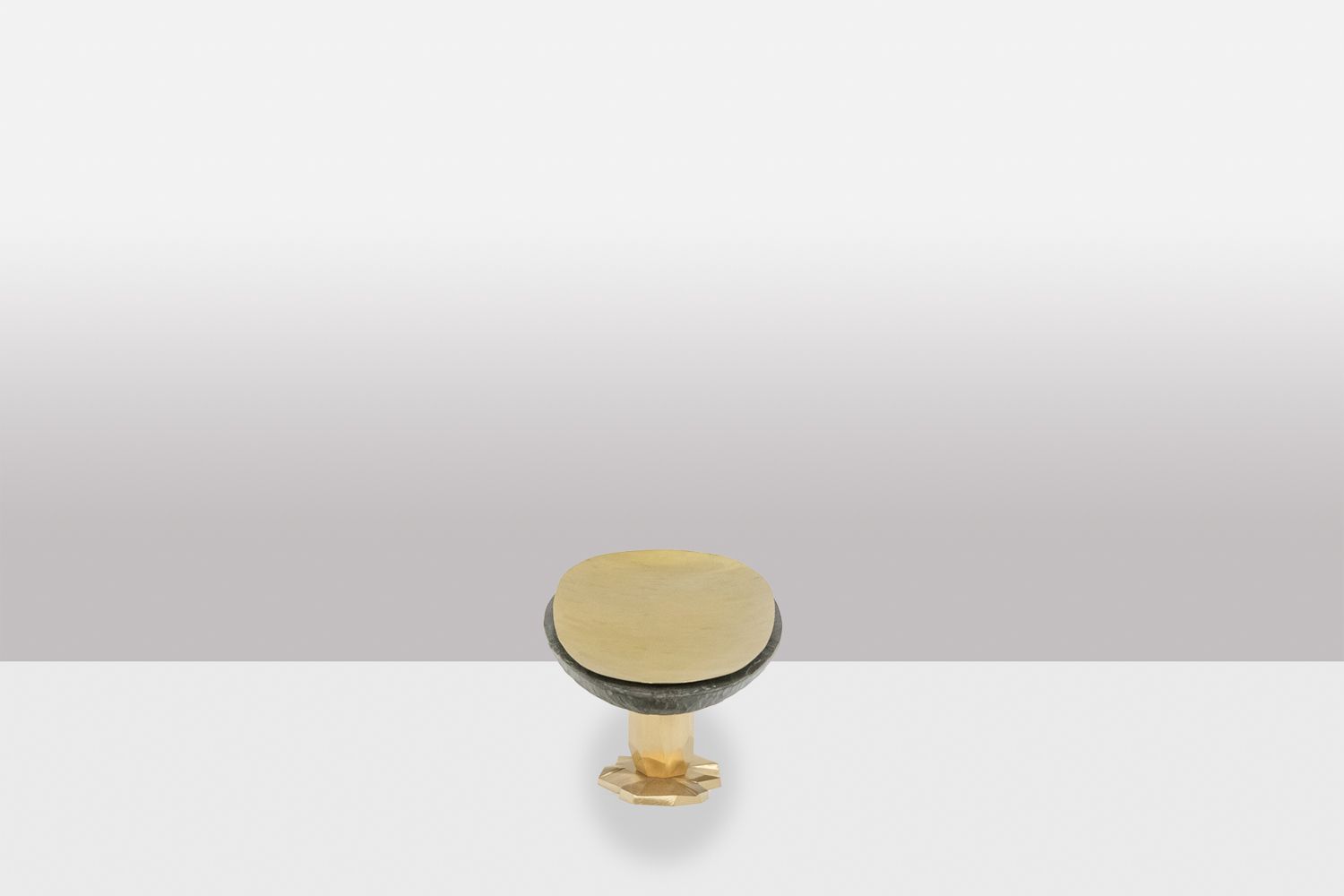 “Pitoin” Bowl In Hammered Brass Slate. Contemporary Work. Ls5954637y photo for sale