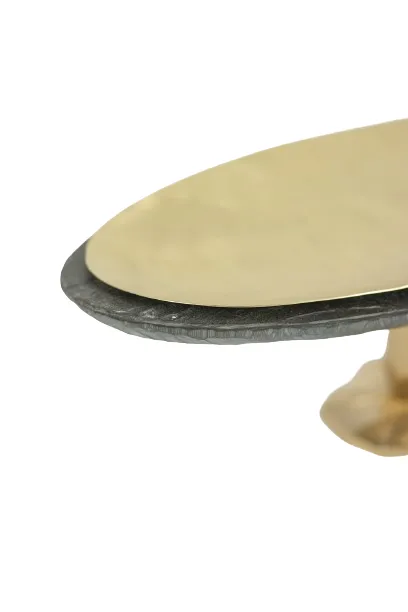“Pitoin” Bowl In Hammered Brass Slate. Contemporary Work. Ls5954637y photo 1550.0