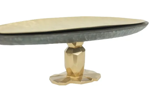 “Pitoin” Bowl In Hammered Brass Slate. Contemporary Work. Ls5954637y photo vinterior