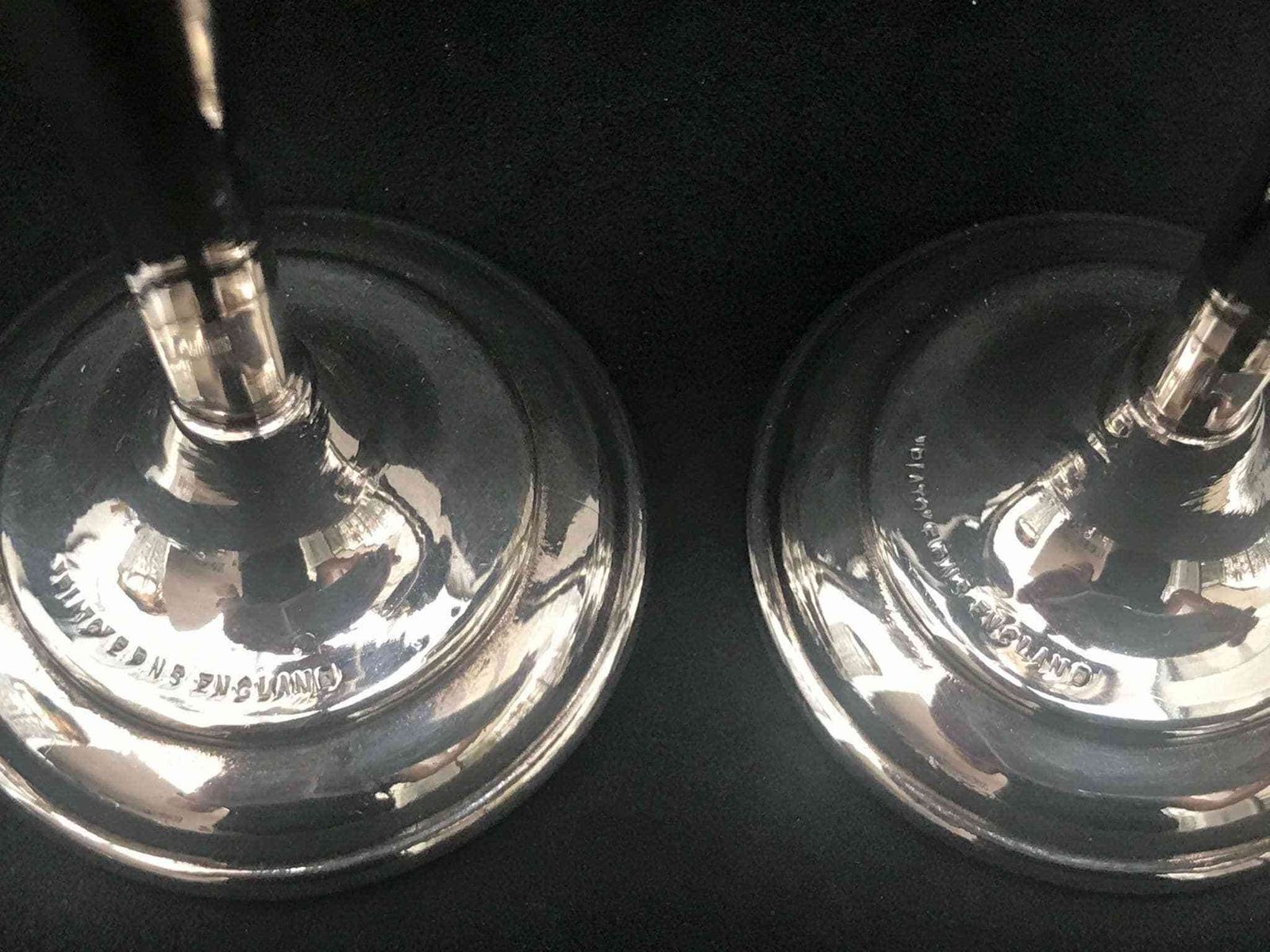 Pair Silver Plated Bud Fluted Vases English Soliflor, Trumpet Vases One Flower Gift For Her Hostess Gift Posy Holder photo 184.0