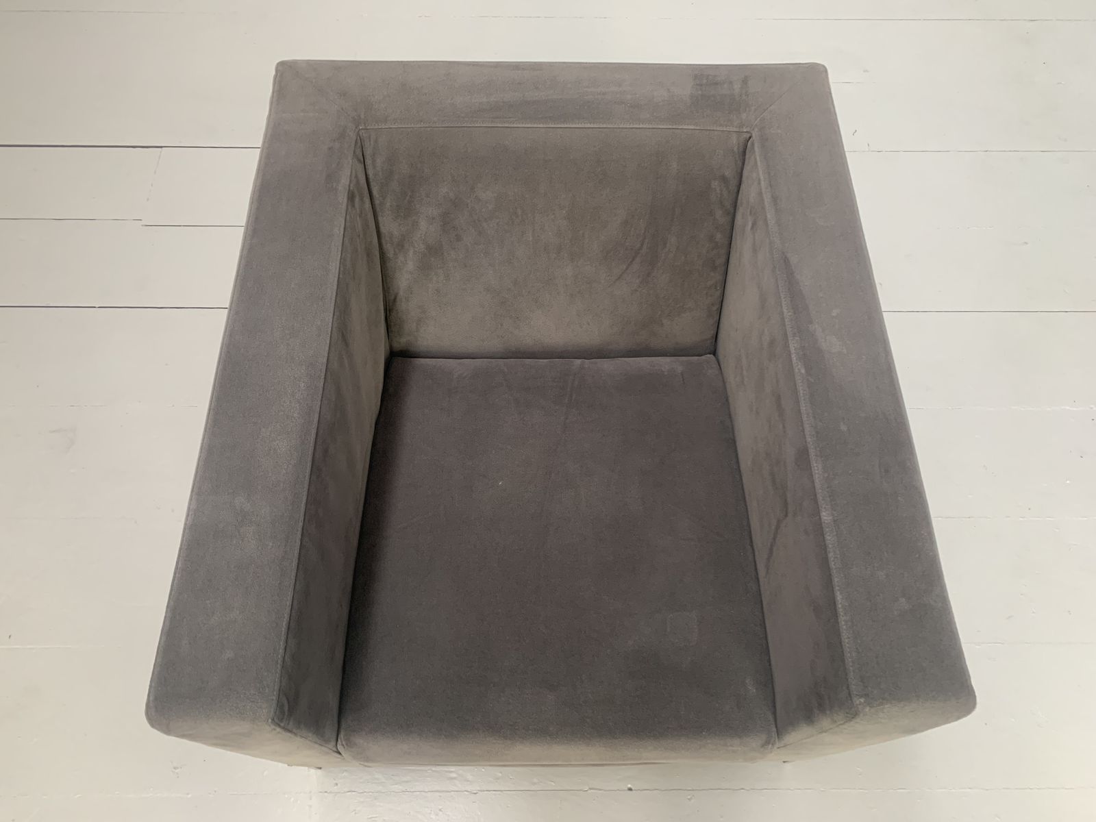 photo for sale Minotti “Klee” Armchair – In Grey Alcantara