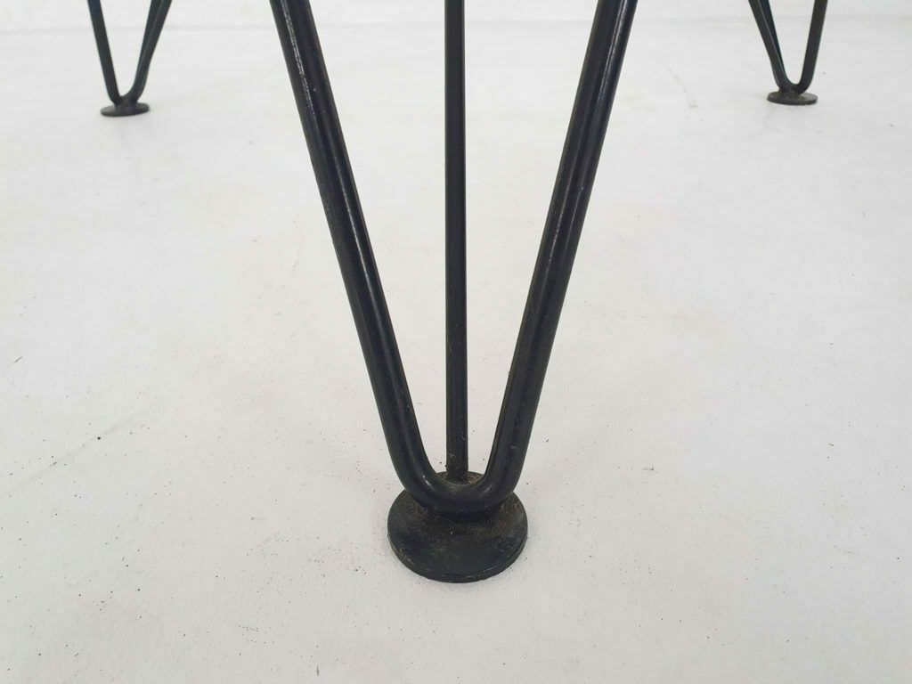photo furniture Zeldzame Draadframe Eettafel Van Els Staal, Nederland, 1984
