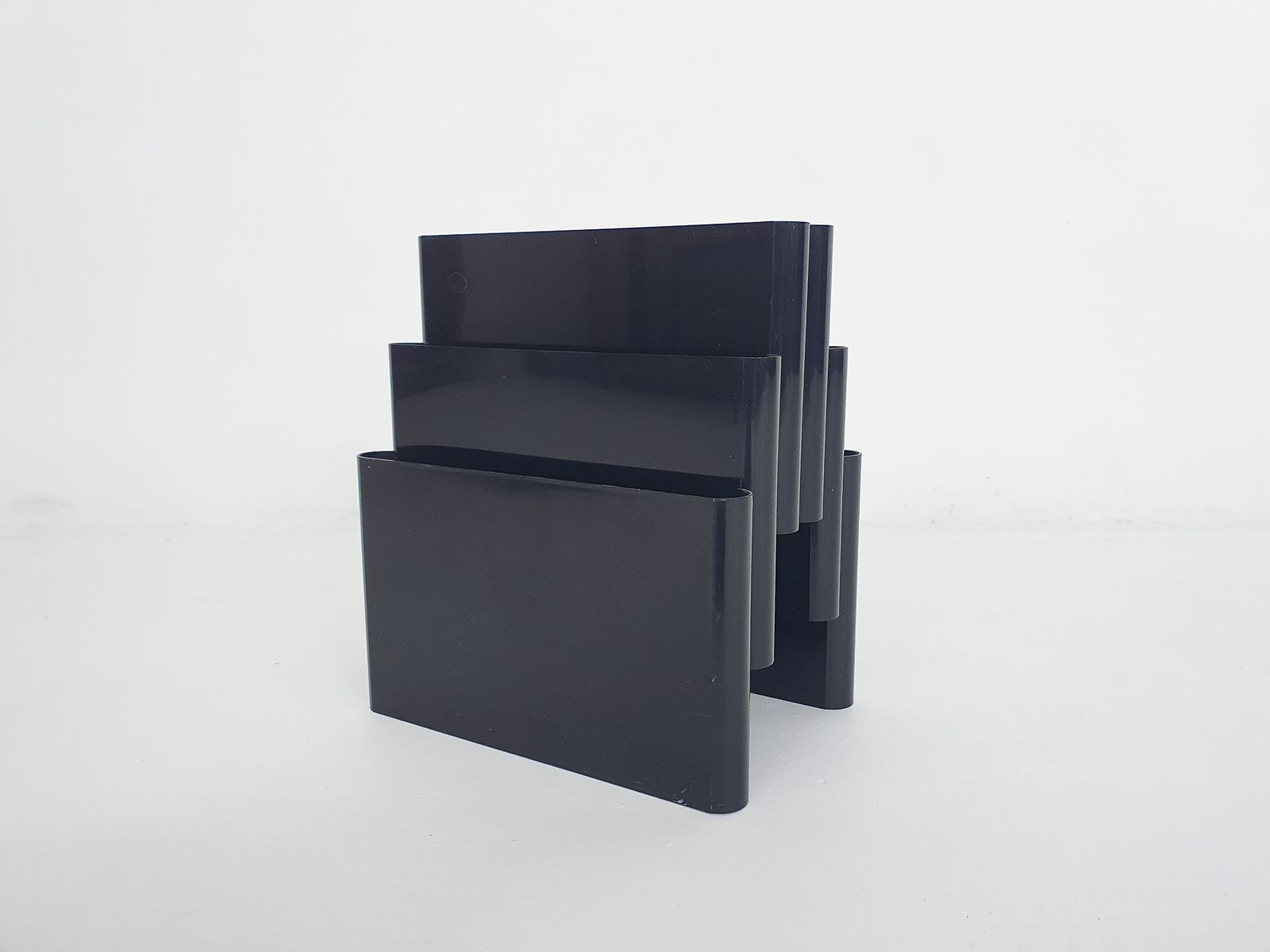 Black Giotto Stoppino For Kartell Magazine Stand, Italy 1960's photo Home Decor