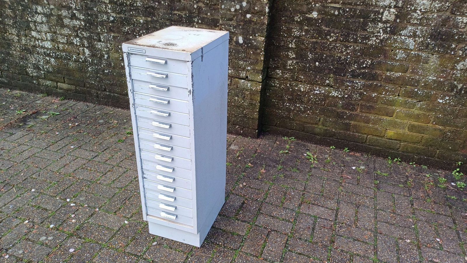 Fantastic Vintage Retro 80s White Metal Filing Drawers Tools Office Artisan Storage photo 295.0
