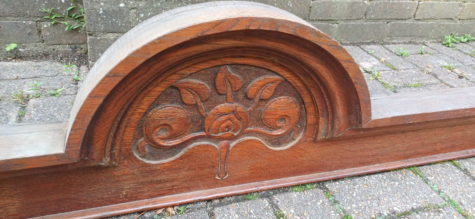 Stunning Oak Decorative Mantel Piece Door Decoration Architectural Antique Coat Hooks. photo for sale