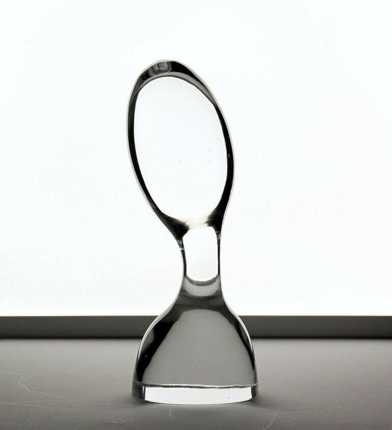 Livio Seguso, Visionary Early Abstract Bust Sculpture, Clear Glass, Signed photo furniture
