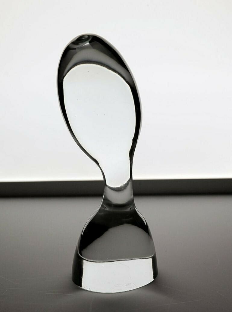 Livio Seguso, Visionary Early Abstract Bust Sculpture, Clear Glass, Signed photo 6000.0