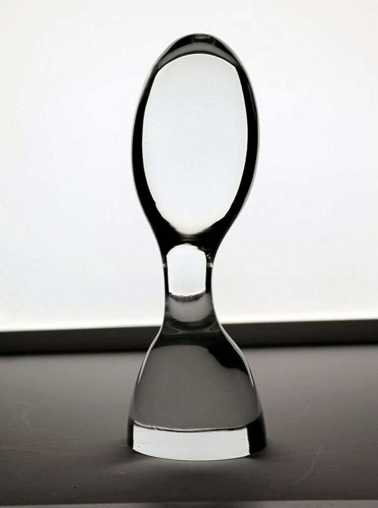 photo for sale Livio Seguso, Visionary Early Abstract Bust Sculpture, Clear Glass, Signed